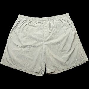 Columbia Mens PFG Nylon Fishing Shorts 2XL Sage Green With Mesh Lining & Pockets